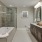 a bathroom with a tub and sink