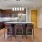 a kitchen with a wood floor