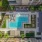 a building with a pool